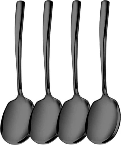 House Of Husk® Opscheplepel Set - Zwart - Serveerlepel - Groetelepel - Aardappellepel - 21cm - RVS - 4 Stuks -Kookwaren Verkoop 1007x1200 2