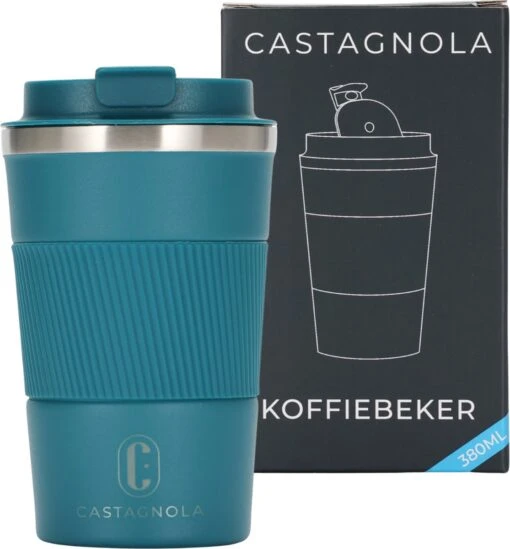 Castagnola Design RVS Koffiebeker To Go - Blauw - 380ml - Thermosbeker - Theebeker -Kookwaren Verkoop 1115x1200 5