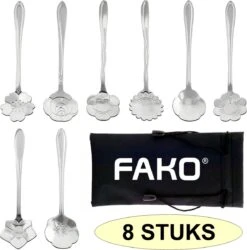 Fako Bijoux® - Bloemen Lepels Set - Theelepel / Koffielepel - 12cm - Zilver - 8 Stuks -Kookwaren Verkoop 1187x1200 5