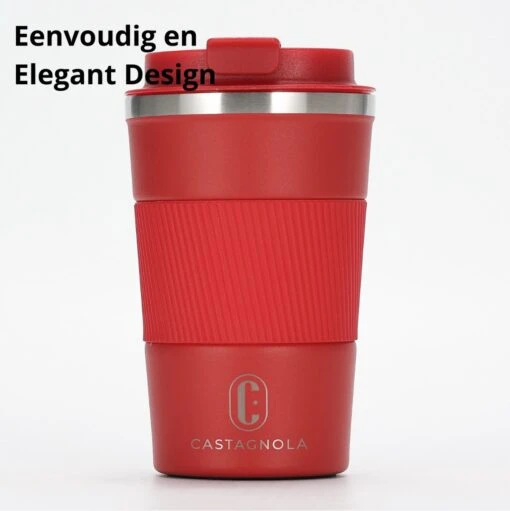 Castagnola Design RVS Koffiebeker To Go - Rood - 380ml - Thermosbeker - Theebeker -Kookwaren Verkoop 1198x1200 28