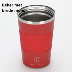 Castagnola Design RVS Koffiebeker To Go - Rood - 380ml - Thermosbeker - Theebeker -Kookwaren Verkoop 1198x1200 30