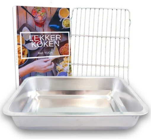 YUGN Braadslede Ovenschaal Braadslee Oven - Braadslede Met Rooster Voor Ovengerechten - Roestvrijstaal En 36x27x7CM - Cadeau Tip -Kookwaren Verkoop 1200x1104 2