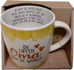 Enjoy Mok - De Liefste Oma Van De Wereld - Met Binnen Tekst - Koffie Mok - Beker - Moederdag - Liefde - Verjaardagscadeau -Kookwaren Verkoop 1200x1132 2