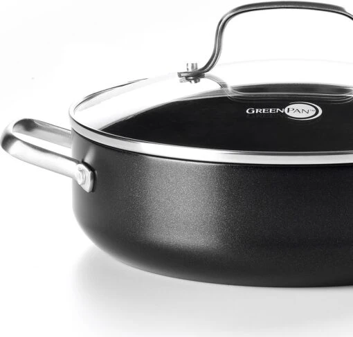 GreenPan Copenhagen Stoofpan Met Deksel En Extra Handvat 28cm/4.3L -Kookwaren Verkoop