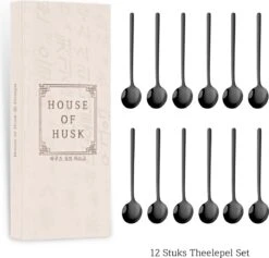 House Of Husk® Theelepels Set - Theelepeltjes - Koffielepels - Koffielepeltjes - RVS - 13cm - 12 Stuks - Zwart -Kookwaren Verkoop 1200x1150