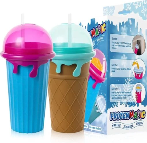 Frozen Magic Slushy Maker - Slush Puppy Maker - IJscrusher - Slush Puppy Beker - Slushy Puppy Maker - Slush Puppy Machine - Slush Maker - Slushy Cup - Tiktok - Blauw -Kookwaren Verkoop 1200x1161 10