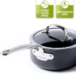 GreenPan Barcelona Infinity Pro Hapjespan Met Deksel 30cm - Zwart - Inductie - PFAS-vrij -Kookwaren Verkoop 1200x1162 1