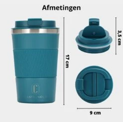 Castagnola Design RVS Koffiebeker To Go - Blauw - 380ml - Thermosbeker - Theebeker -Kookwaren Verkoop 1200x1191 17