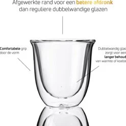 Dubbelwandige ESPRESSO Glazen Van Borosilicaat - Warme En Koude Dranken Kopjes - 70 ML - Set Van 4 -Kookwaren Verkoop 1200x1195 21