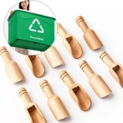 10 Stuks Mini Houten Lepels - Kleine Theelepeltjes - Houten Schepjes - Doseerschep Maatlepel - Lepels Voor Keuken, Koken, Kruiden, Koffie, Thee, Suiker En Zout - Spatel -Kookwaren Verkoop 1200x1199 9