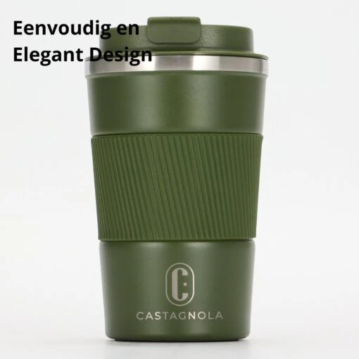 Castagnola Design RVS Koffiebeker To Go - Groen - 380ml - Thermosbeker - Theebeker -Kookwaren Verkoop 1200x1200 1694