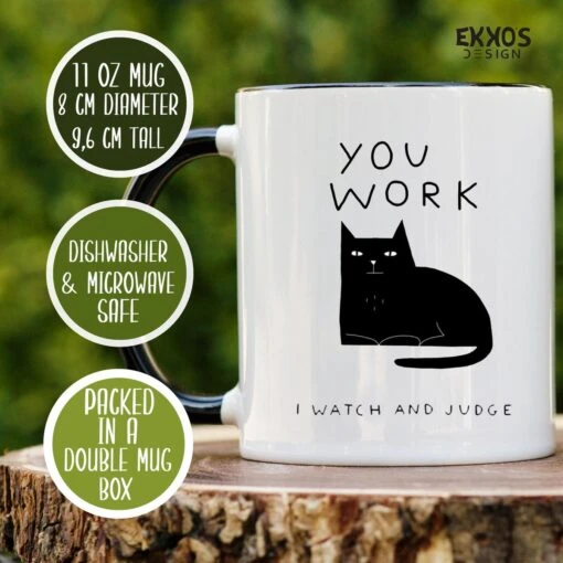 I Work Hard Kat Mok - Katten - Juf Cadeau - Meester Cadeau - Verjaardagscadeau - Cadeau - Verjaardag Cadeau Man - Cadeau Voor Man - Cadeau Voor Vrouw - Mokken - Theeglazen - Koffiekopjes -Kookwaren Verkoop 1200x1200 1733