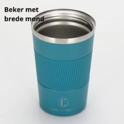 Castagnola Design RVS Koffiebeker To Go - Blauw - 380ml - Thermosbeker - Theebeker -Kookwaren Verkoop 1200x1200 1766