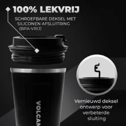 Volcan RVS Koffiebeker To Go - Thermosbeker - Theebeker - Coffee - Zwart -Kookwaren Verkoop 1200x1200 1781