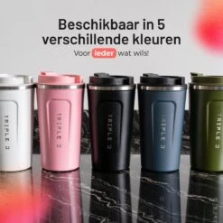 Triple J® Koffiebeker To Go - Thermosbeker - BPA & Lekvrij - 510ml - Groen -Kookwaren Verkoop 1200x1200 1807