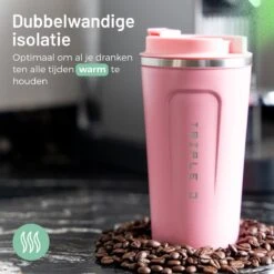 Triple J® Koffiebeker To Go - Thermosbeker - BPA & Lekvrij - 510ml - Roze -Kookwaren Verkoop 1200x1200 1856