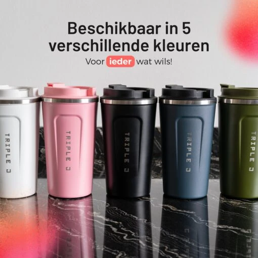 Triple J® Koffiebeker To Go - Thermosbeker - BPA & Lekvrij - 510ml - Roze -Kookwaren Verkoop 1200x1200 1859