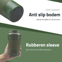 GOAT Outdoor RVS Koffiebeker To Go - Thermosbeker - Theebeker - Reisbeker - Lekvrij - 380ml - Groen -Kookwaren Verkoop 1200x1200 1866