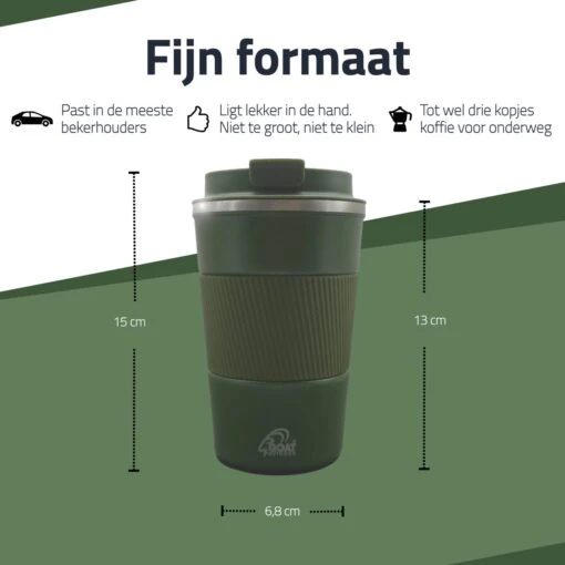 GOAT Outdoor RVS Koffiebeker To Go - Thermosbeker - Theebeker - Reisbeker - Lekvrij - 380ml - Groen -Kookwaren Verkoop 1200x1200 1867