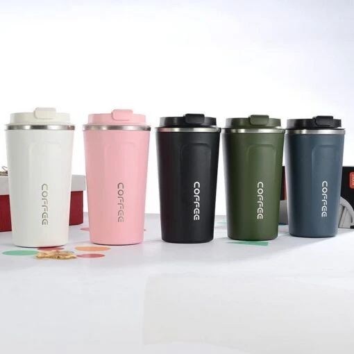 Koffiebeker To Go | Lekvrije Thermosbeker | Thermosfles | RVS Reisbeker | Dubbelwandige Travel Mug | 350 Ml | Roze -Kookwaren Verkoop 1200x1200 1889