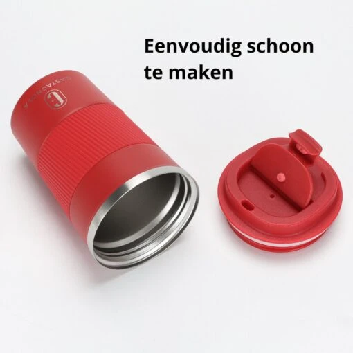 Castagnola Design RVS Koffiebeker To Go - Rood - 380ml - Thermosbeker - Theebeker -Kookwaren Verkoop 1200x1200 1896