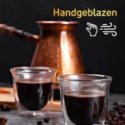 Dubbelwandige ESPRESSO Glazen Van Borosilicaat - Warme En Koude Dranken Kopjes - 70 ML - Set Van 4 -Kookwaren Verkoop 1200x1200 2003