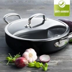 GreenPan Barcelona Infinity Pro Hapjespan Met Deksel 30cm - Zwart - Inductie - PFAS-vrij -Kookwaren Verkoop 1200x1200 515