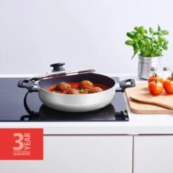 BRABANTIA INDU+ Hapjespan - Keramische Antiaanbaklaag - Met Deksel - Ø 28 Cm - Inductie - Pfas Vrij -Kookwaren Verkoop 1200x1200 535