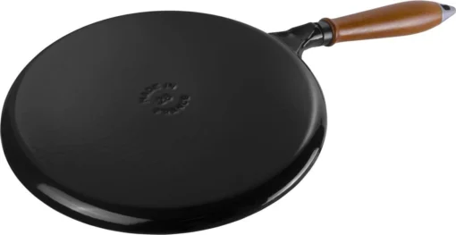 Staub Flensjespan - Houten Steel - 28 Cm - Zwart -Kookwaren Verkoop