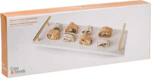 Cosy&Trendy Marmeren Dienblad Met Gouden Handvaten - 40 X 14 Cm -Kookwaren Verkoop 1200x632 5