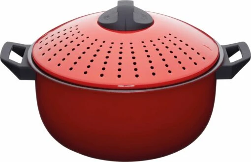 Kitchencraft Pastapan 4 Liter 32,5 X 25,5 Cm Rvs Rood/zwart -Kookwaren Verkoop 1200x776 4