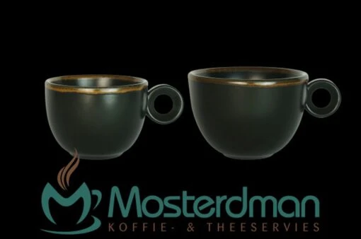 Cappuccinokopje - 200ml - Mosterdman - 6 Kopjes Mat Zwart Gloomy -Kookwaren Verkoop 1200x796 14