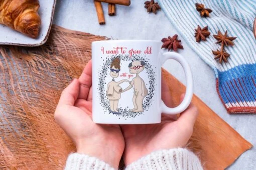 Valentijn Mok Met Tekst: I Want To Grow Old With You | Valentijn Cadeau | Valentijn Decoratie | Grappige Cadeaus | Koffiemok | Koffiebeker | Theemok | Theebeker -Kookwaren Verkoop 1200x800 221