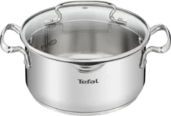 Tefal Duetto+ Pannenset -10 Delig- 5 Pannen - Kookpannenset - Zilver - Afdruipdeksels -Kookwaren Verkoop 1200x816