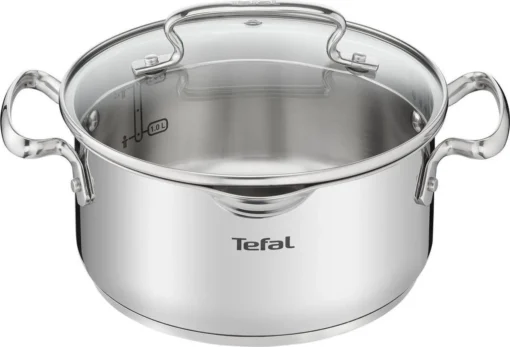 Tefal Duetto+ Pannenset -10 Delig- 5 Pannen - Kookpannenset - Zilver - Afdruipdeksels -Kookwaren Verkoop