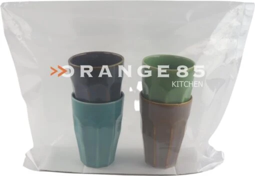 Orange85 Cappuccino Mokken - Latte Macchiato Glazen - 330 Ml - Hittebestendig - Set Van 4 - Porselein - Multicolor - Cappuccino Glazen - Cappuccino Kopjes -Kookwaren Verkoop 1200x828 3