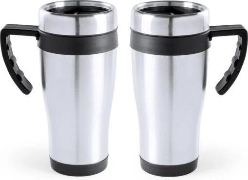 Carson 2x Stuks RVS Thermosbeker/warmhoud Koffiebekers Zwart 500 Ml - Isoleerbekers/reisbekers -Kookwaren Verkoop 1200x874 6