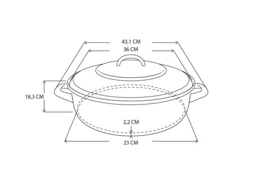 BK Fortalit Braadpan Ø 36 Cm / 7,5L - Emaille - Inductie -Kookwaren Verkoop 1200x881 1