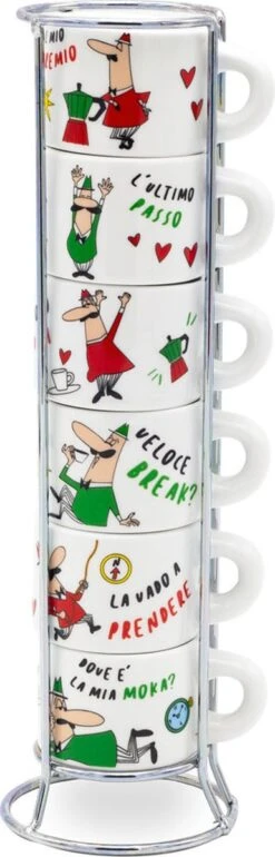 Bialetti Impilabili Italia Espresso Kopjes In Rek 6 Stuks -Kookwaren Verkoop 385x1200 1