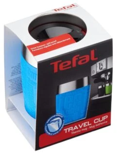 Tefal TRAVEL CUP K30833 Isoleerbeker - Inhoud 0.2L RVS / Blauw -Kookwaren Verkoop 934x1200 2