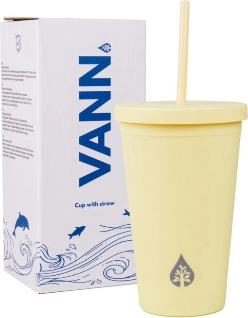 Beker Met Rietje En Deksel Starbucks Milkshake Beker Voor Take Away – Herbruikbare Plastic Drinkbeker Geel 500ml - VANN -Kookwaren Verkoop 935x1200 1