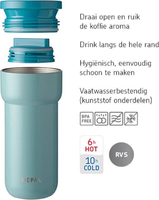 Mepal Isoleerbeker Ellipse 375 Ml – Houdt Je Drankje 4 Uur Warm En 8 Uur Koud – Nordic Pink – Koffiebeker To Go – Lekdicht – Thermosbeker -Kookwaren Verkoop 955x1200 1