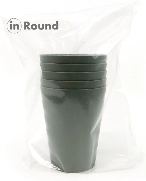 In Round Herbruikbare Plastic Drink Bekers – 10 Stuks – Grijs -Kookwaren Verkoop 970x1200 5